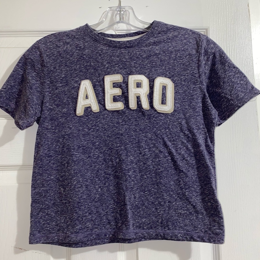 Printed purple crop T-shirt